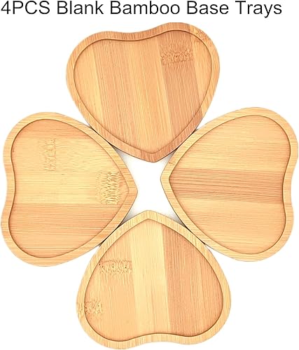 Miniatura 3 de 4 posavasos de bambú de mosaico para manualidades, bandejas de base en blanco, posavasos para beber, posavasos para plantas, placa de arte,