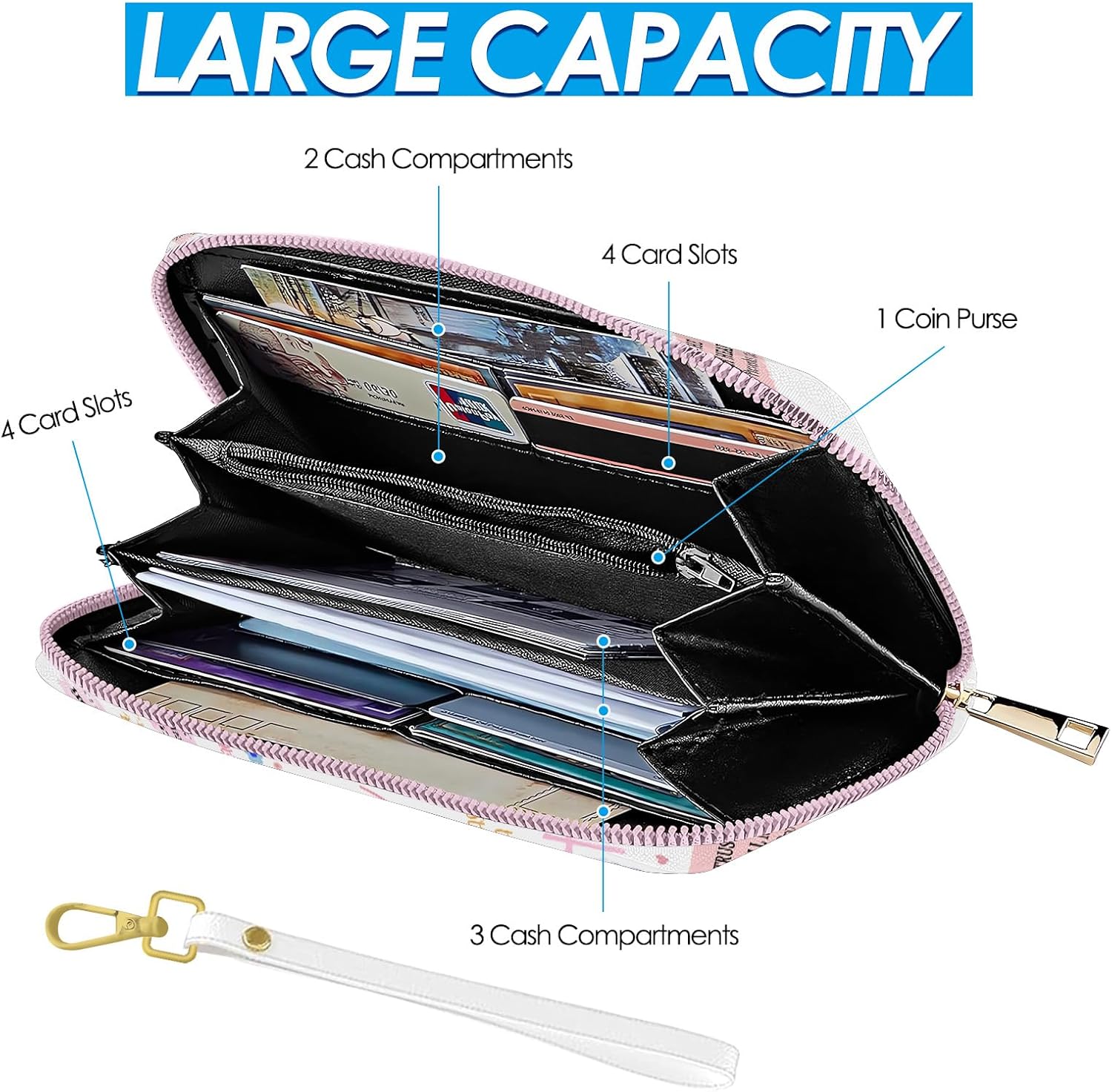 Christian GIfts For Women, Womens Wallet, Pink Christian Wristlet Wallet For Women, Child Of God Card Holder Purse, Birthday Christmas Graduation Gifts For Women, Religious Office Daily Purse - Image 4