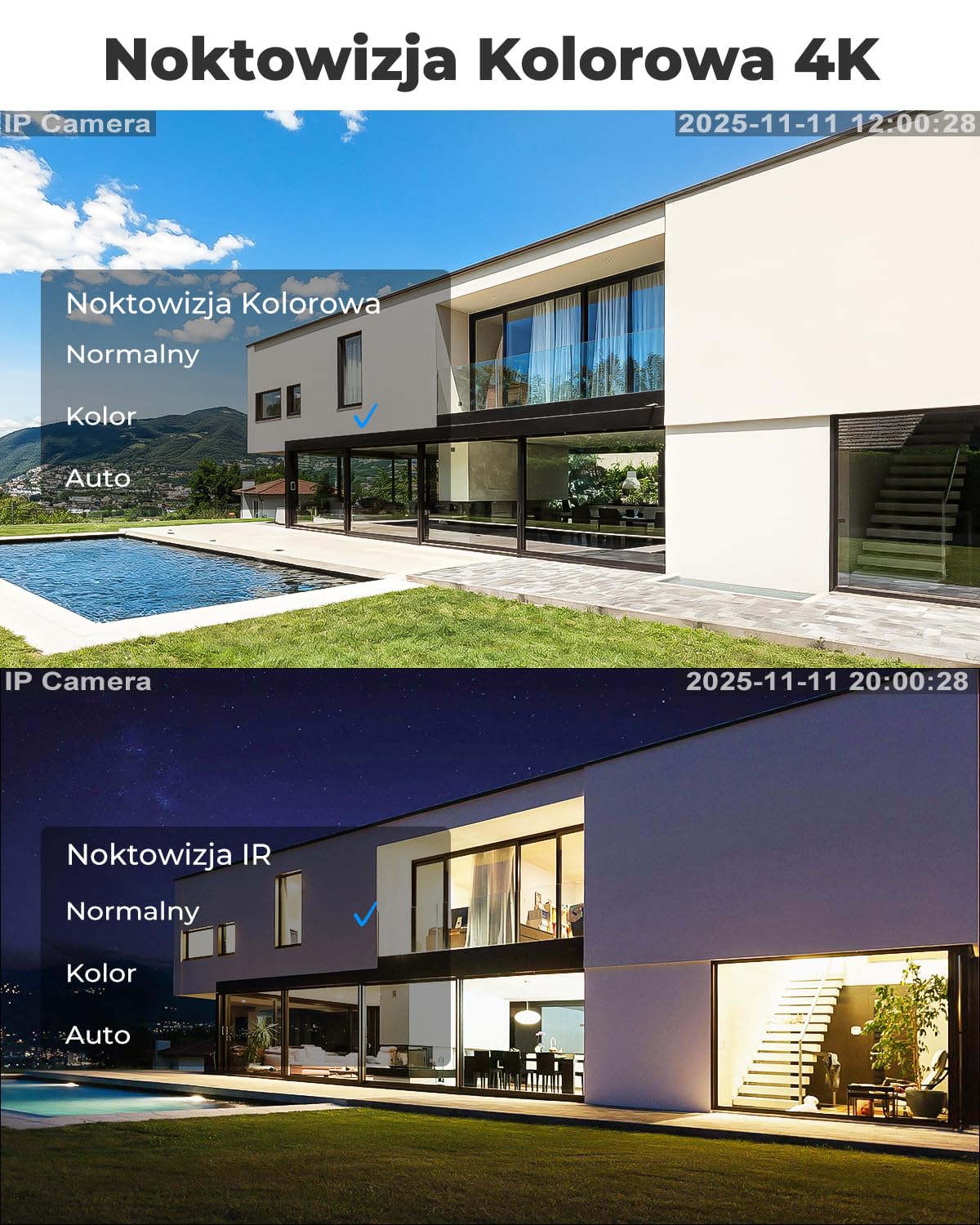 GENBOLT 4K WiFi Kamera Zewnętrzna,Kamera CCTV IP z Podwójnym Obiektywem 8MP | 10X Zoom Hybrydowy,Nagrywanie 24/7,2.4/5GHz,Kamera PTZ,DC&POE,Kolorowe Widzenie Nocne,Wykrywaniem Osób/Pojazdów,IP66
