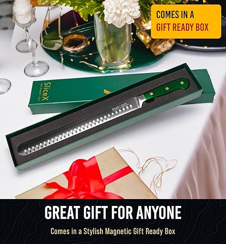 Miniatura 26 de Cuchillo de pechuga – Cuchillo de 12 pulgadas para tallar barbacoa de alta calidad con espiga completa – Regalo para papá de esposa, hijo, hija