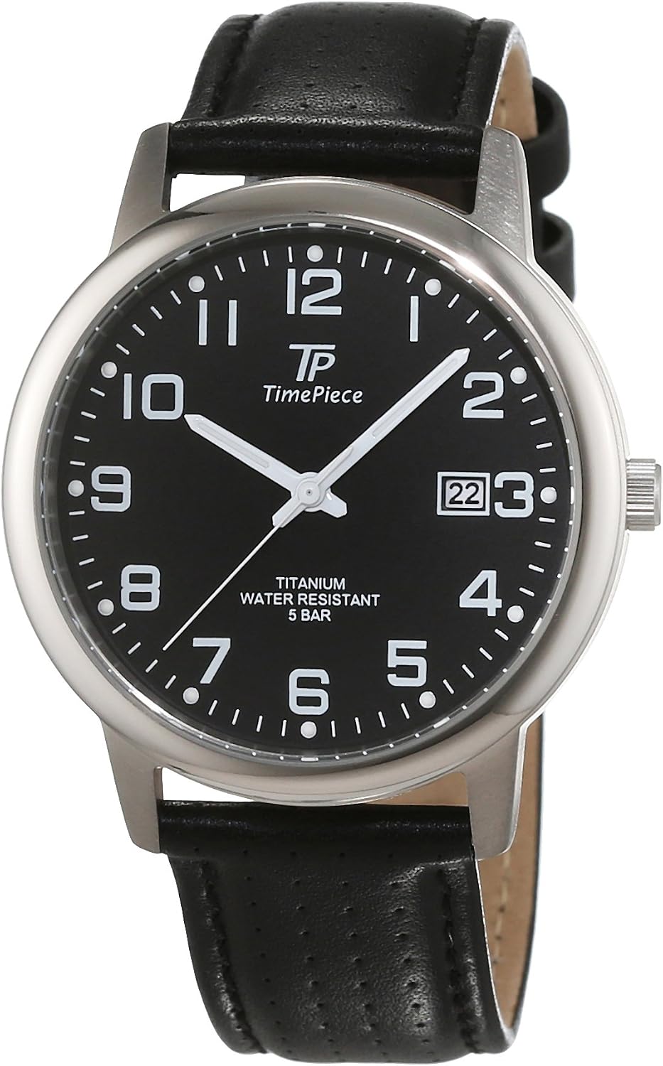Time Piece Herren-Armbanduhr Titan Analog Quarz Leder TPGT-50328-22L