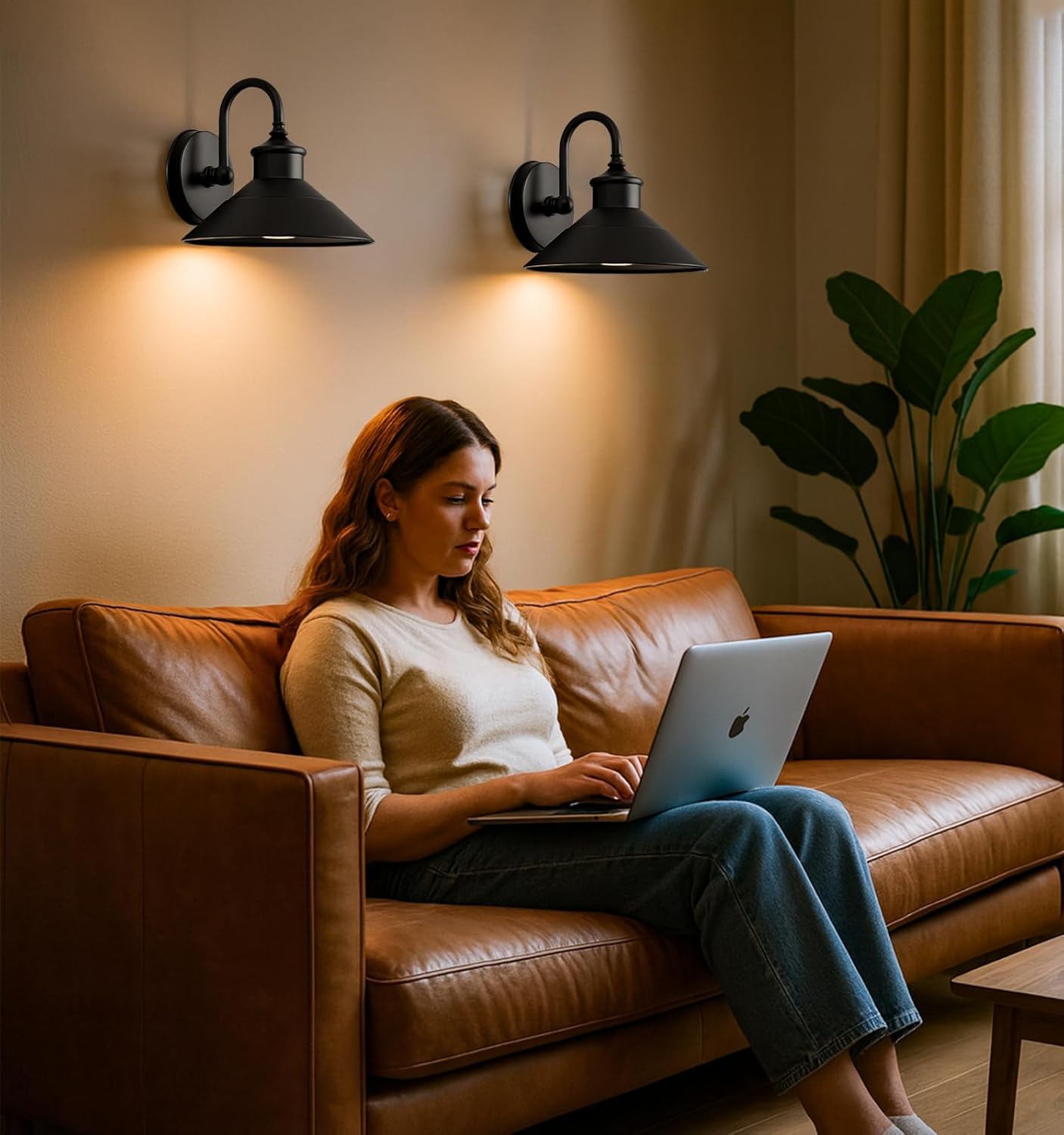 JOESA Battery Operated Wall Sconce Set of 2, Black Vintage Wireless Industrial Cordless Battery Powered Wall Sconces, for Bedroom Farmhouse Gallery