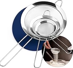 Conjunto 3 Peneiras de Cozinha em Aço Inox 304 – Malha Fina Antioxidante com Suporte para Panelas e Próprias para Lava-Louças