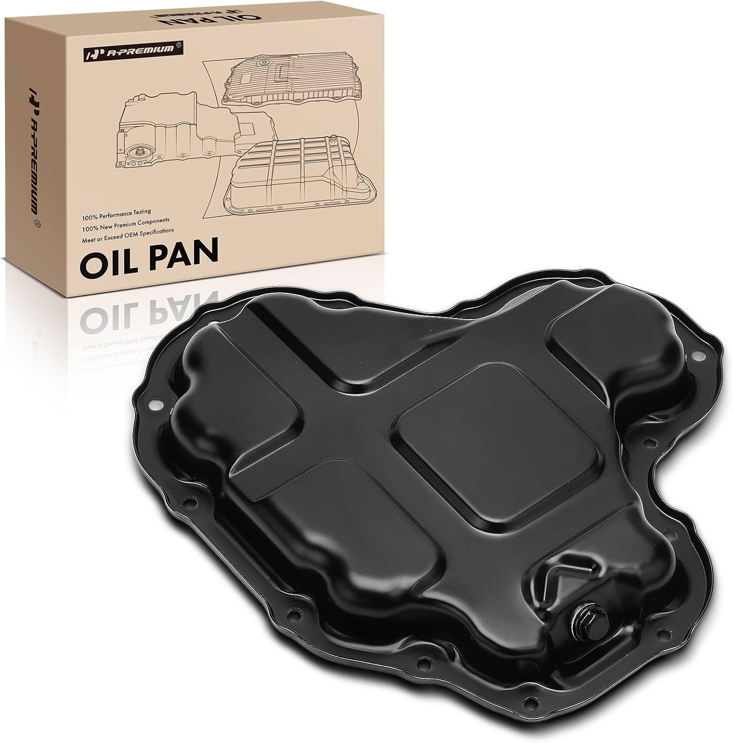 A-Premium Engine Oil Pan Sump with Drain Plug Compatible with Nissan Altima & Infiniti QX50, 2019-2024, L4 2.0L