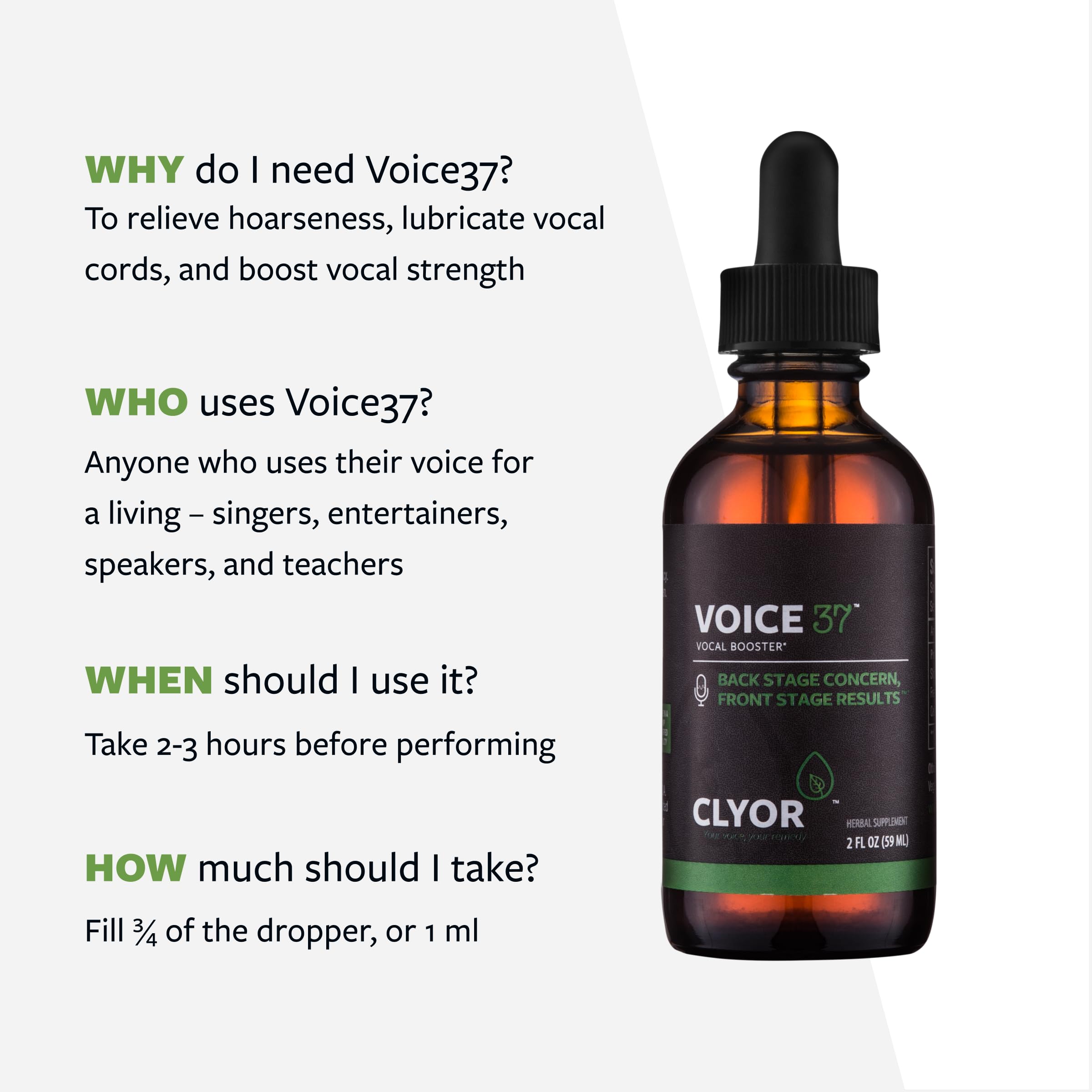 CLYOR Voice37 Voice Remedy for Singers Vocal Support & Throat Soother, 2 oz — Amazon image 6