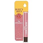 Burt\'s Bees Shimmer Lip Tint, Tinted Lip Balm Stick, Moisturizing for All Day Hydration with Natural Glowy Pigmented Finish & Buildable Color, Peony, 1 Tube, 0.09 oz.