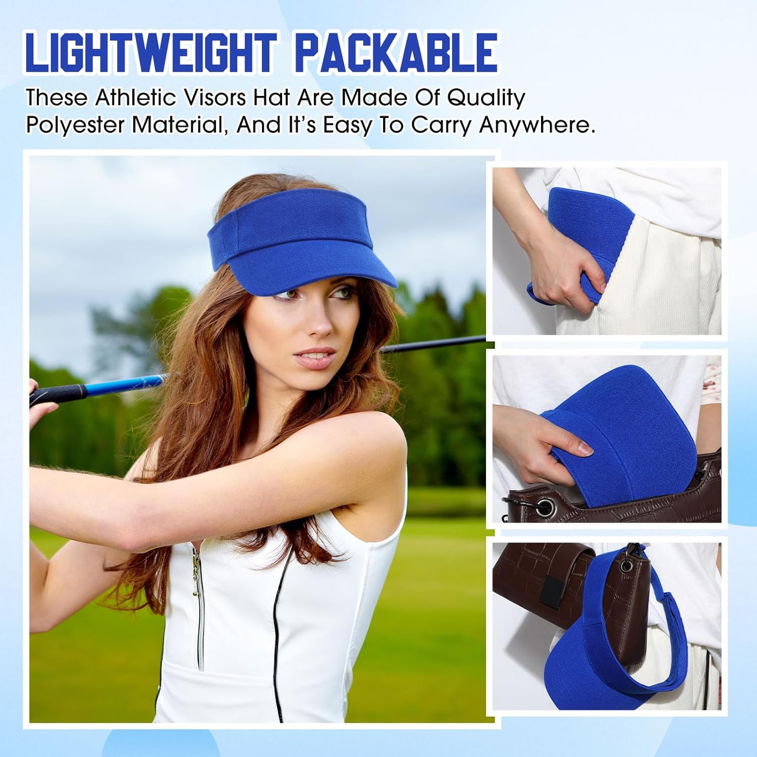 Silkfly 36 Pack Sun Visor Hats Adjustable Sports Athletic hat UV Protection Sun Visor Cap for Men Women Tennis Running Golf - Image 3