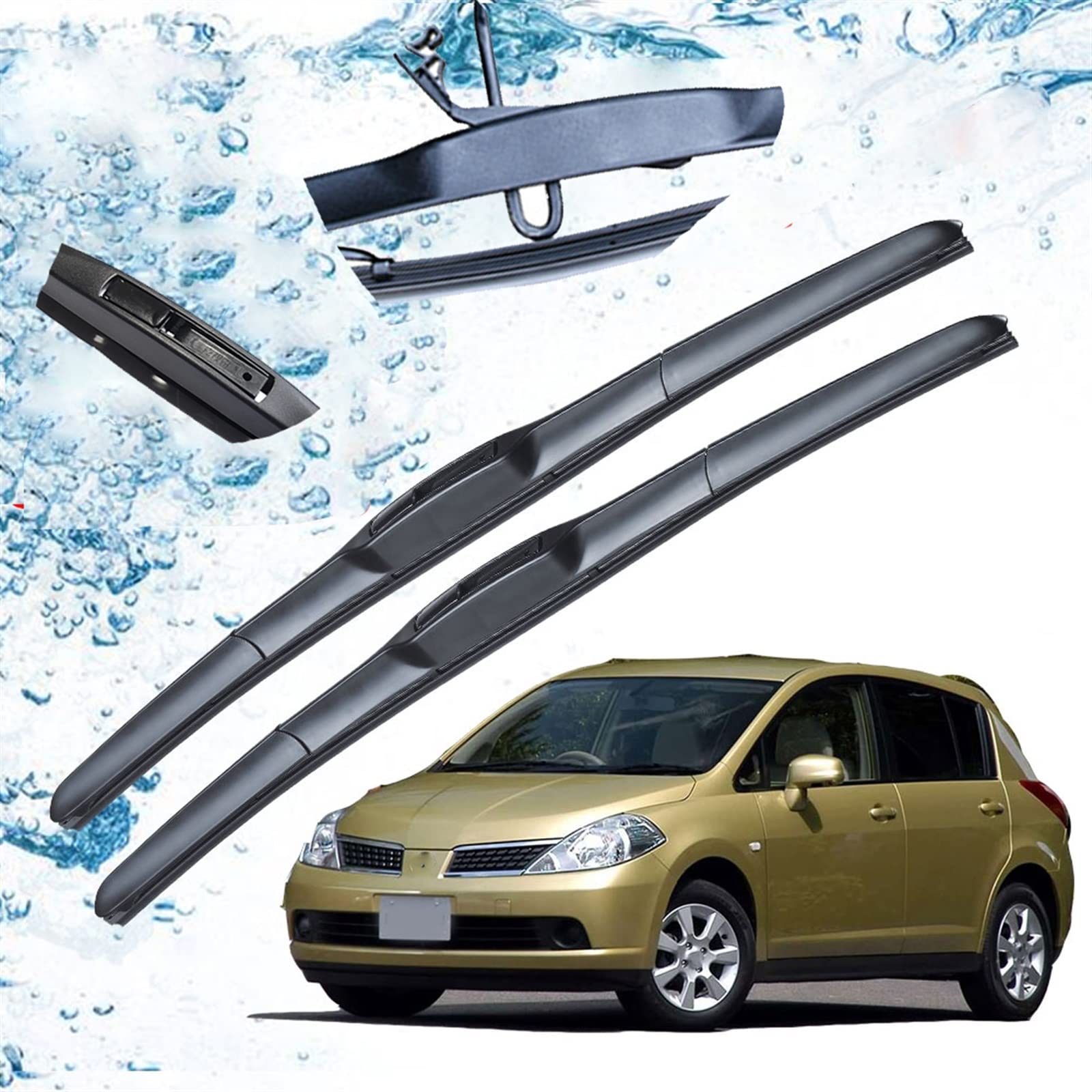 Auto Tergicristallo Spazzole Spazzole per Nissan per Tiida C11 2004 2005 2006 2007 2008 2009 2010 2011 2012