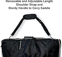 Vista 6 de Majestic Ally Nylon reflectante Western Saddle Carry Bag con bolsillos grandes- Negro