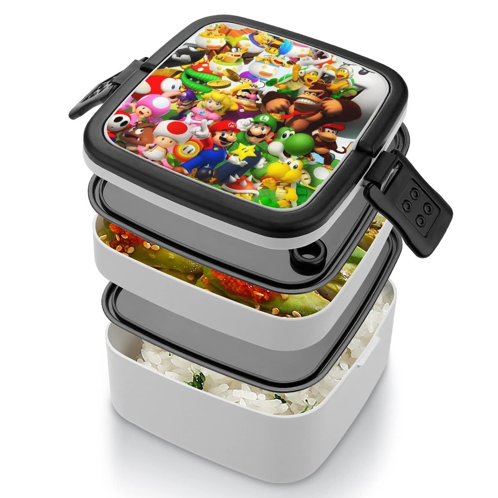 Amazon | スーパーマリオ 弁当箱 ランチボックス 二段 抗菌 お弁当箱