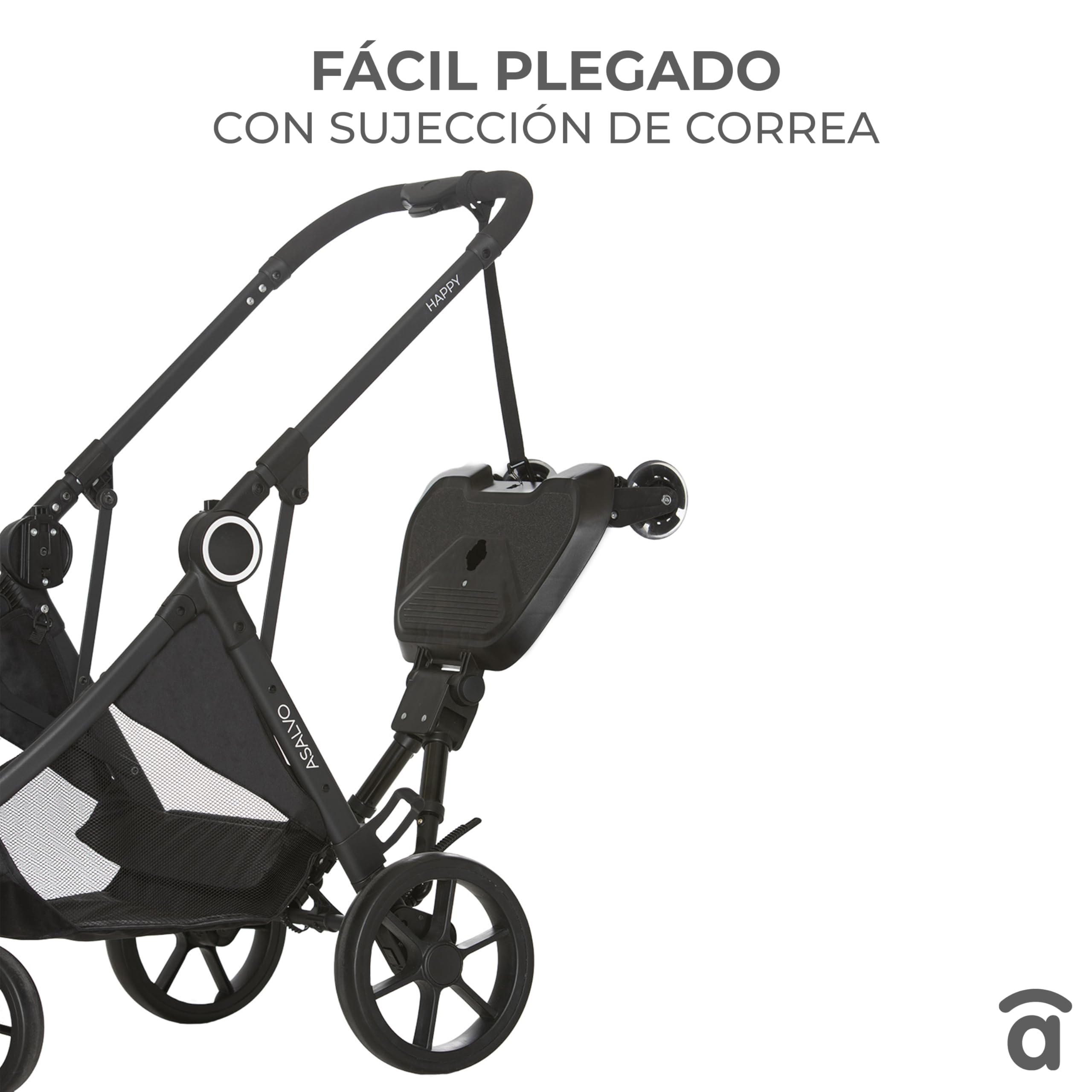 Asalvo GO SEAT 2 IN 1 Monopattino 2 in 1 per passeggino Go Seat, universale, pattinaggio per passeggino, adatto per il 99% di tutti i passeggini, tagliere per passeggini, bambini da 2 a 5 anni, 20 kg