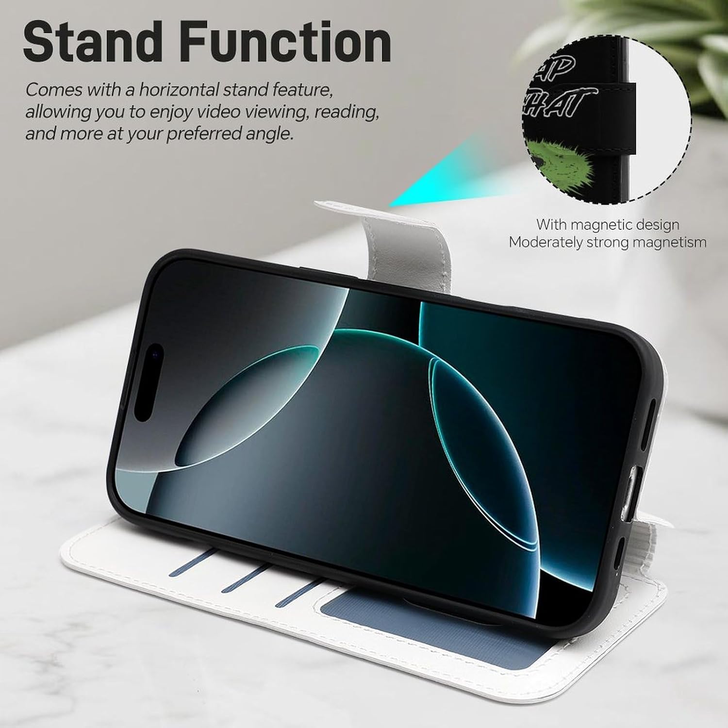 I'd Tap That Golf Compatible with iPhone 16/16 Plus/16 Pro/16 Pro Max/16 E Case Phone Wallet Card Holder Flip Cover with Wrist Strap