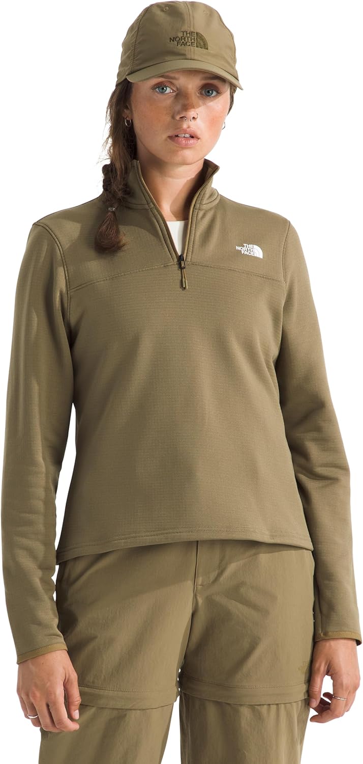 The North Face womens Cedar Trail Grid Fleece Quarter Zip Jacket | Cold Weather Top With Durable, Reinforced Bindings