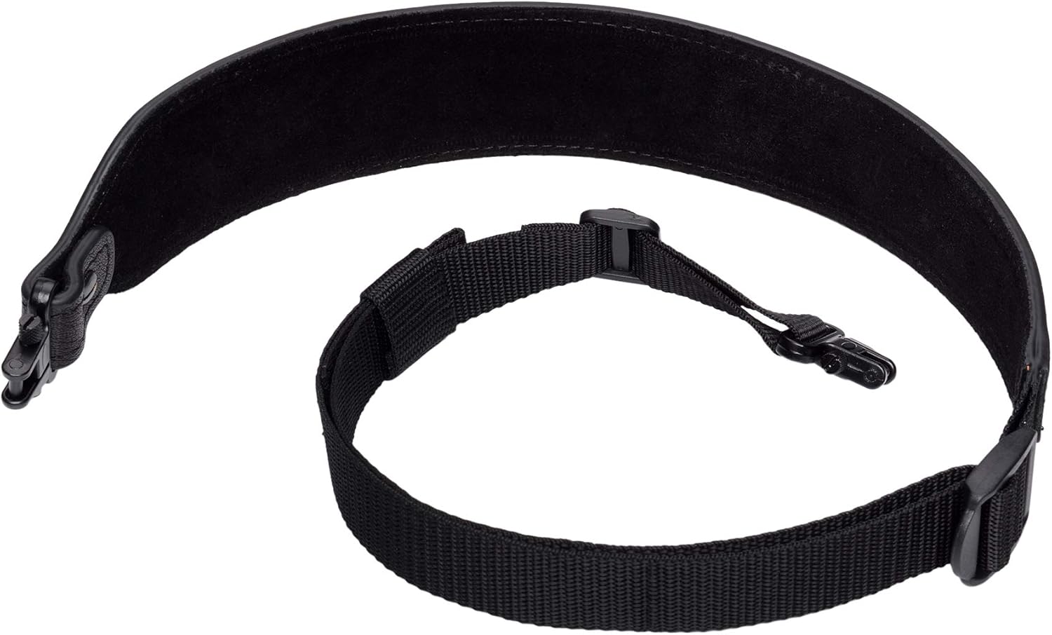 BOOSTEADY Padded Rifle Sling Buffalo Hide Leather Sling with Swivels