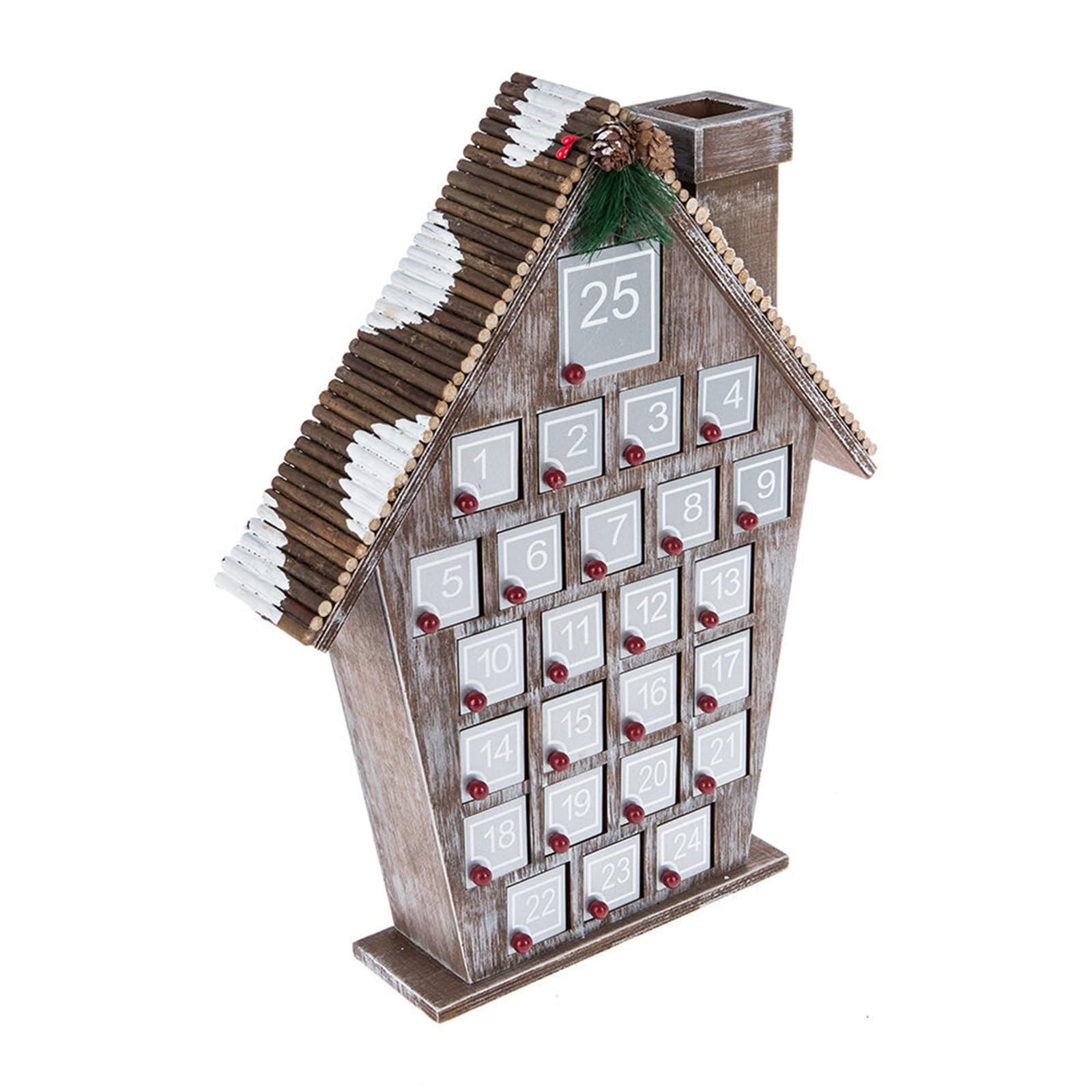 Calendario de cuenta regresiva con 25 cajas de regalo, calendario de Adviento de Navidad, adorno de escritorio para decoración de vacaciones, cajón dulce