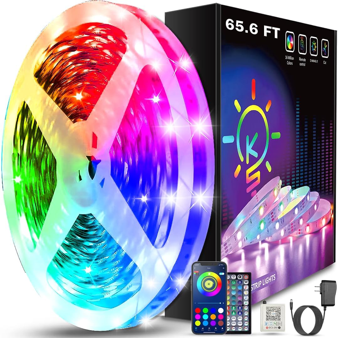 Keepsmile 65.6ft LED strip lights