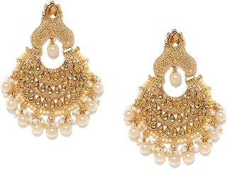 Zaveri Pearls Antique Gold Tone Traditional Dangle & Drop Earring For Women-ZPFK6994 Price In India