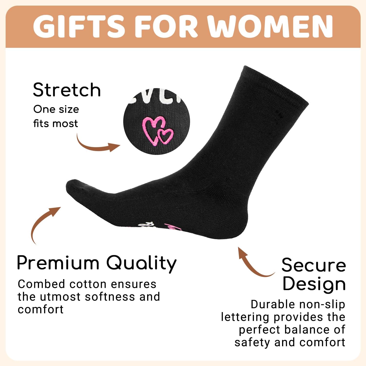 HAPPYPOP Mothers Day Socks - Gifts for Grandma Daughter, Sister Cousin Daughter in Law Socks - Image 4