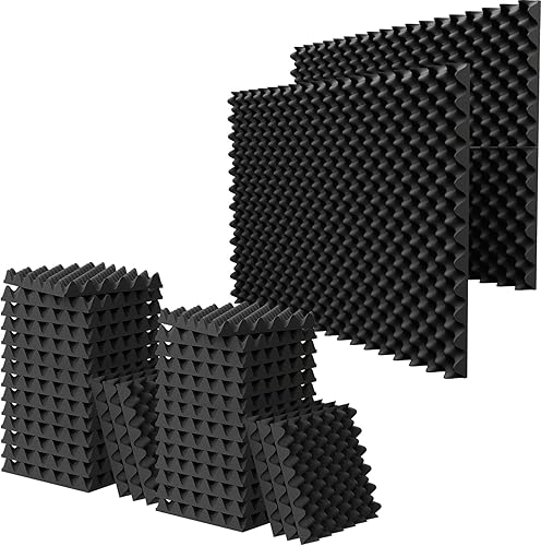 Miniatura 13 de Paquete de 6 espuma acústica de 1.5 x 12 x 12 pulgadas, espuma de caja de huevos a prueba de sonido (diseño más insonorizante), paneles acústicos