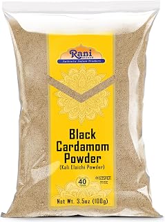 Rani Black Cardamom Powder (Kali Elachi) Indian Spice 3.5oz (100g) ~ All Natural | Vegan | Gluten Friendly | NON-GMO | Kosher | Indian Origin | Smokey, Tsaoko, Cao Guo, Bach Dan Khau, Badi