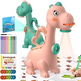 Proyector de dibujo MOMSIV con 96 patrones coloridos para niños y niñas, rosa