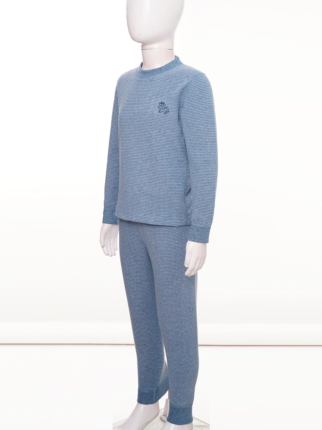 Boys 2Pcs Thermal Underwear Set Base Layer Long Johns Set for Kids Shirt and Pants Set
