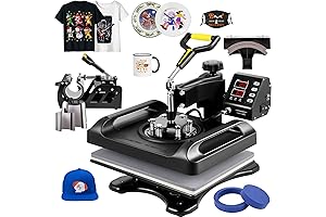 VEVOR Sublimation Press 8-in-1 Digital Heat Transfer Press Machine Dual Swivel Design...