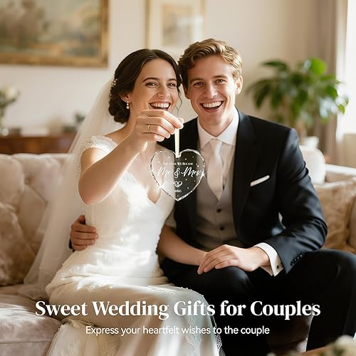 Miniatura 3 de Emibele Regalos de boda para parejas, regalos de despedida de soltera de cristal para novia, regalo de boda para recién casados, adornos de El año