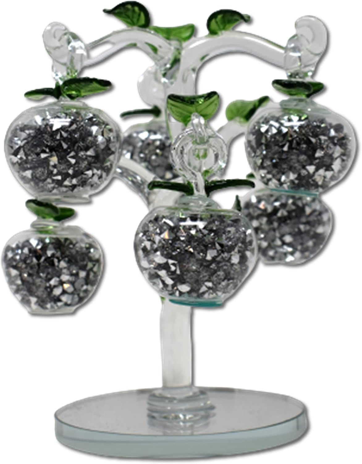 Glass Sparkle Ornament Bling Crushed Diamond Gift |Decorative Crystal Glass Apple Tree for living room home decoration | Crushed Diamond Display | Wedding Anniversary, Birthday Present, Home Decor - Image 4
