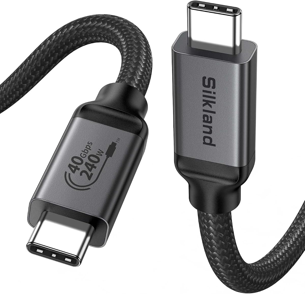 USB 4 for Thunderbolt 4, 40Gbps 240W 8K, USB-IF Certified, 4FT | Single 8K/6K Dual 4K, Braided Thunderbolt Cable Compatible for MacBook, SSD, Mac mini, iPhone 17, Monitor