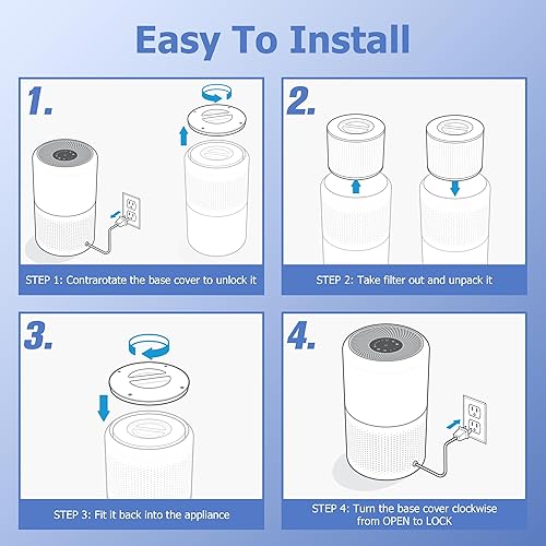 Miniatura 12 de Paquete de 2 filtros de repuesto Core 300 para purificador de aire LEVOIT Core 300 y Core 300S, reemplazo de filtro HEPA 3 en 1 H13, Core 300-RF,