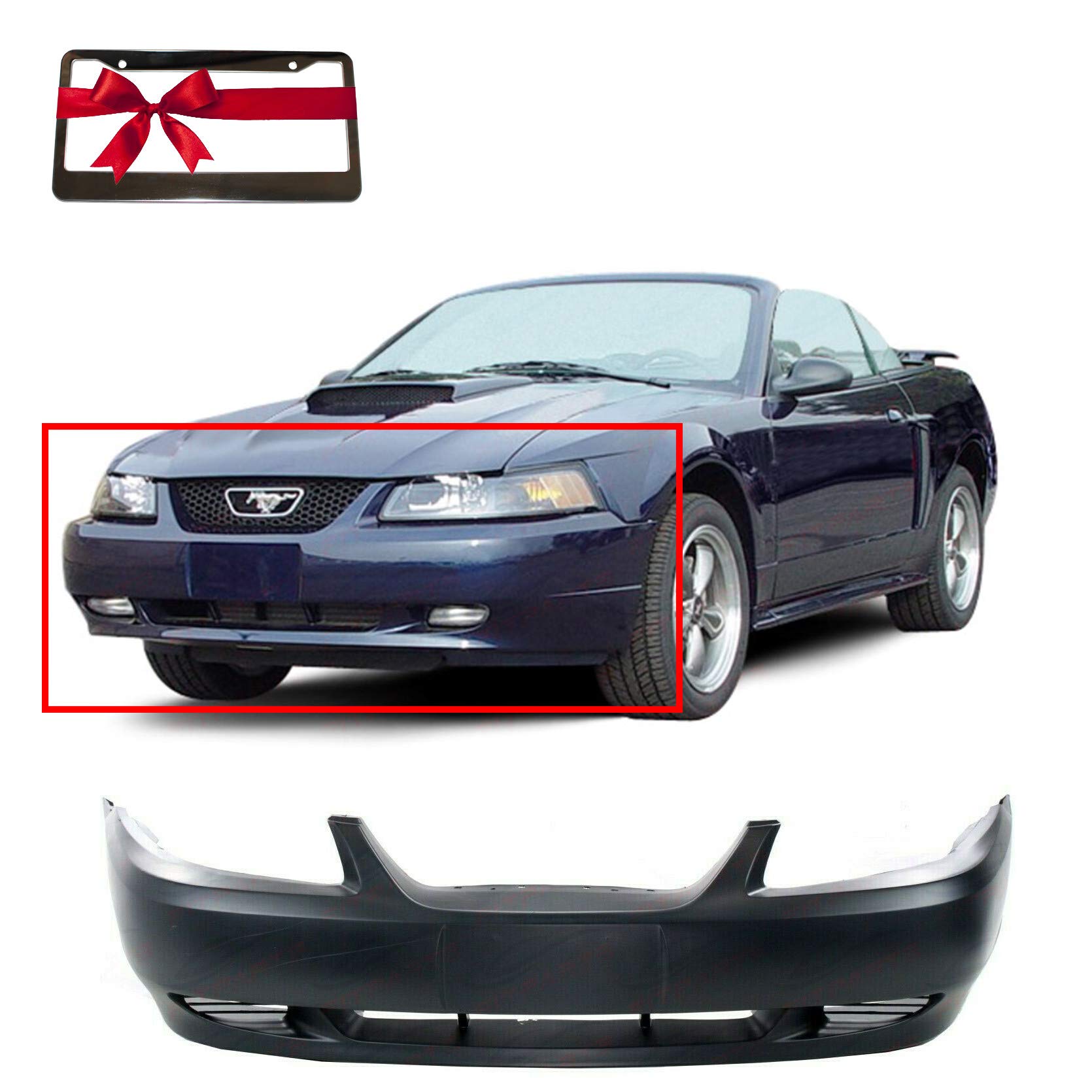 Buy Front Plastic Bumper Cover Fascia for 19992004 Ford Mustang Base