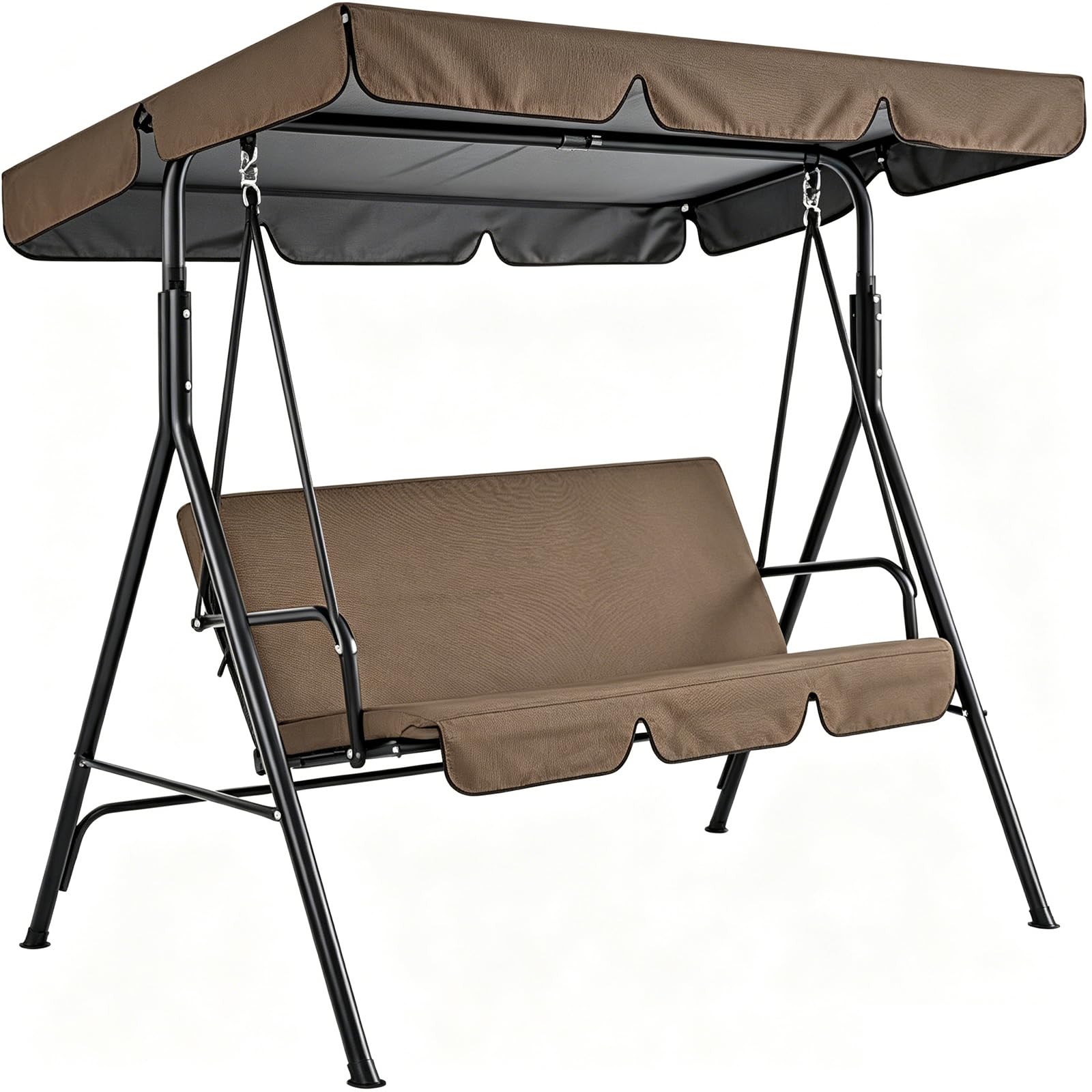 Swing Chair Canopy Replacement Waterproof Windproof Awning, UV resistant, tear resistant, With 4 Strengthened Corners for 2 or 3 Seater Garden Swings,03,195x 125x15cm
