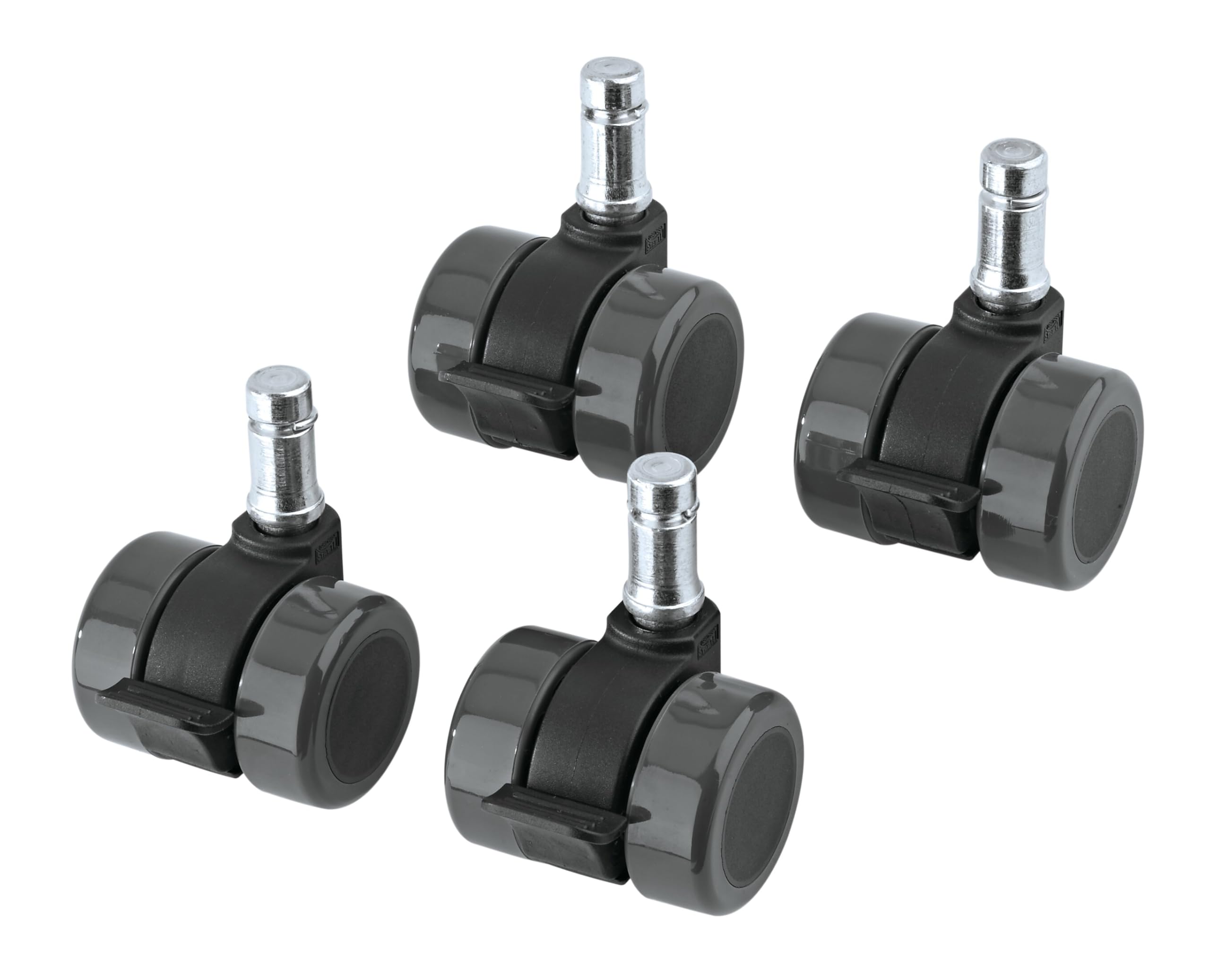 K&M Konig & Meyer 17510.000.55 Caster Set | Fits Guardian Guitar Stands | 4 Locking Wheel Accessory | Heavy-Duty Easy Swivel and Roll | Soft Casters for Hard Floors | Unlubricated Anti-Scratch | Black