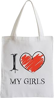 Amo il mio Ragazze Fun sacchetto di iuta