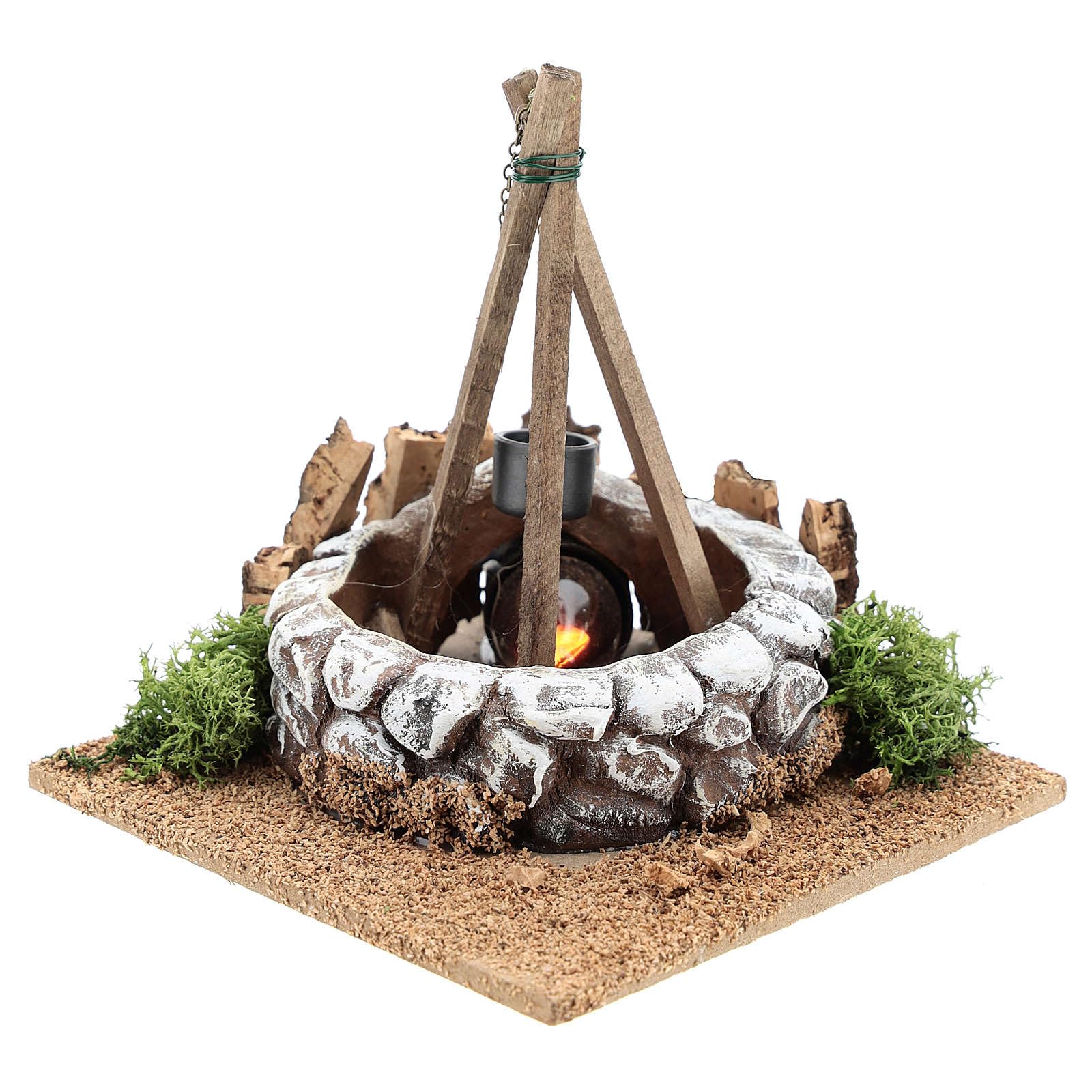 Holyart Feu De Camp LED Pour Crèche 5x10x10 Cm - Décoration Lumineuse Noël