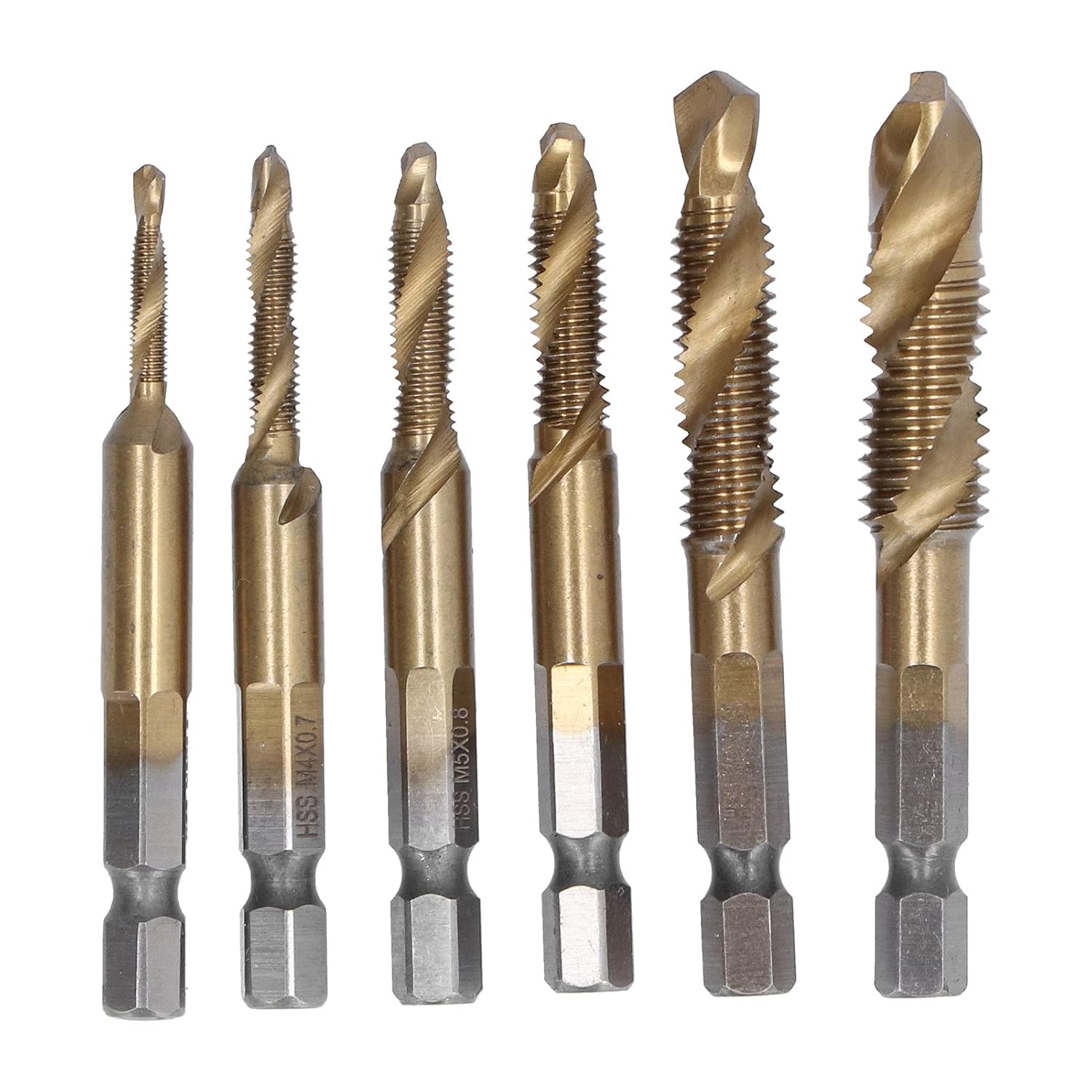Spiral Taps Bits, Combination Drill Tap Bit Wear Resistance for