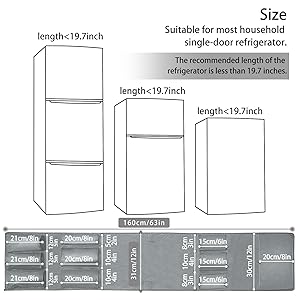 FAMNONE Dorm Mini Fridge Organizer, 10 Pockets Top of Fridge Storage Organizer, Flatware Dorm & Office Over the Refrigerator Double Side Caddy Organization Waterproof Storage for Spice Paper (Grey)