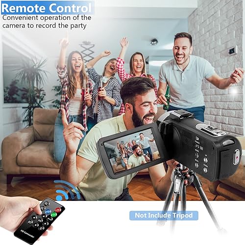 Miniatura 4 de SPRANDOM Cámara de video de videocámara de 27 K 42 MP con luz de llenado LED grabadora de cámara de zoom digital de 18 x 30 pulgadas cámara de