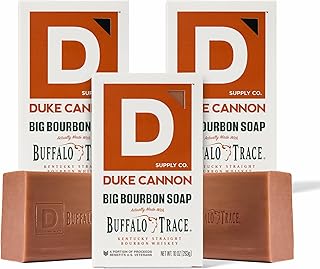Duke Cannon Supply Co. Extra Large Bar Soap Bundle - Men's Natural Bar Soap With Masculine Scents - Big American Bourbon USA-Made Soap - All Skin Types - Big Brick Of Soap - Bourbon,10 oz (3 Pack)