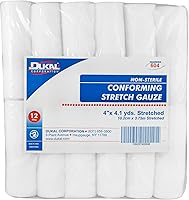 Vista 2 de Dukal Gasa elástica 604, no estéril, 4 pulgadas de ancho x 4.1 yardas de largo, paquete de 96