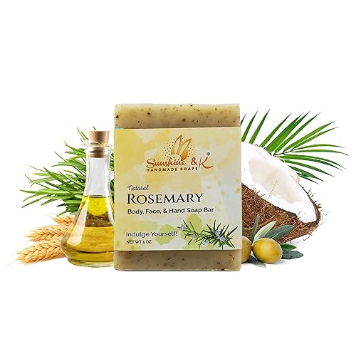 Miniatura 1 de Sunshine & K Handmade Soaps - Body & Hand Soap Bar, Handmade Bath Soap, Moisturizing Bar Soap With Beeswax, Rice Bran Oil, & Natural Base Oils, Soap