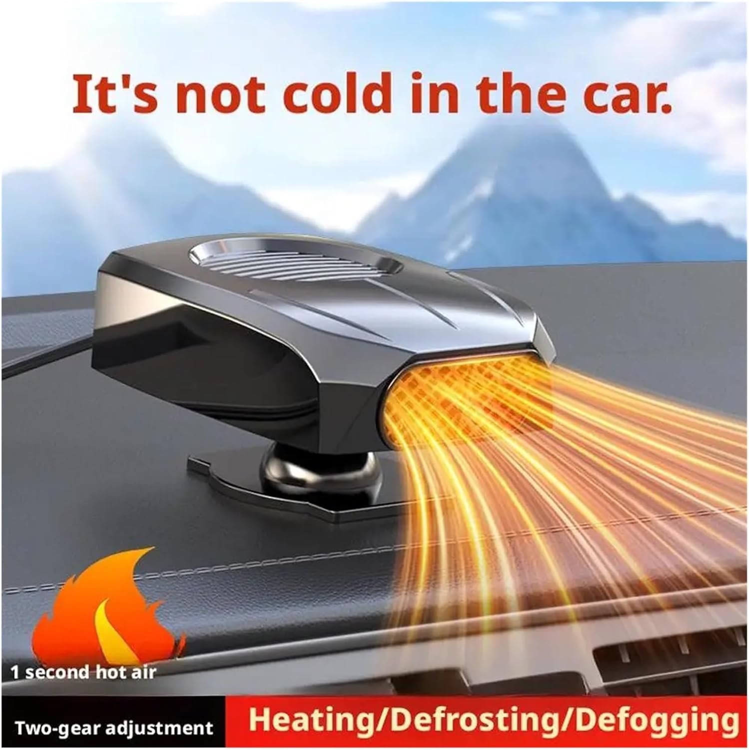 12V/24V Car Heater Windshield Defroster Fan Portable Fast Winter Defogger Anti-Fog Heating R9Q2(24V)