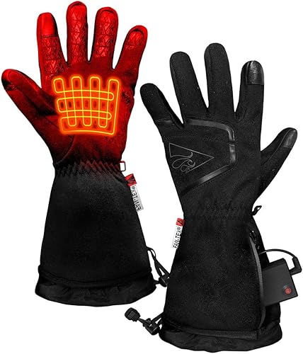 Miniatura 4 de ActionHeat Featherweight AA - Guantes calefactables con pilas AA para hombre, guantes de calefacción eléctrica recargables para clima frío al aire