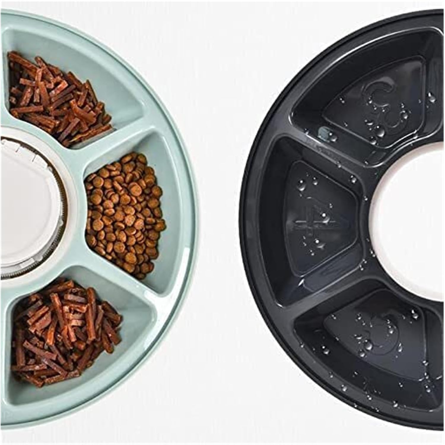 Automatic Pet Feeder with 6 Meal Trays - Programmable Timer for Dry/Wet Food, 24-Hour Scheduling for Dogs and Cats(A)