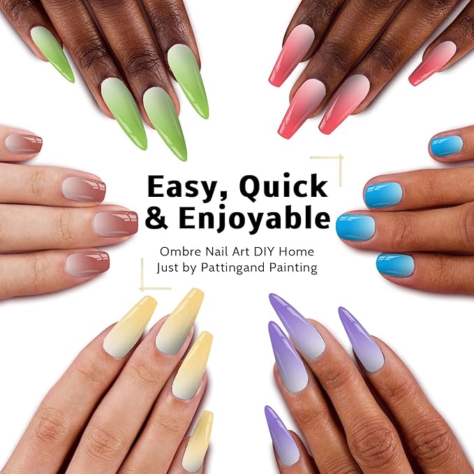 24 Colores Gel para Uñas Sponge Pat Paint Nail Art DIY miniatura 2