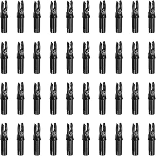 PATIKIL Arquería Flecha Puntas 6.2mm 0.244", 40 Paquete Insertar Flecha Punta Reemplazo para Disparando, Negro
