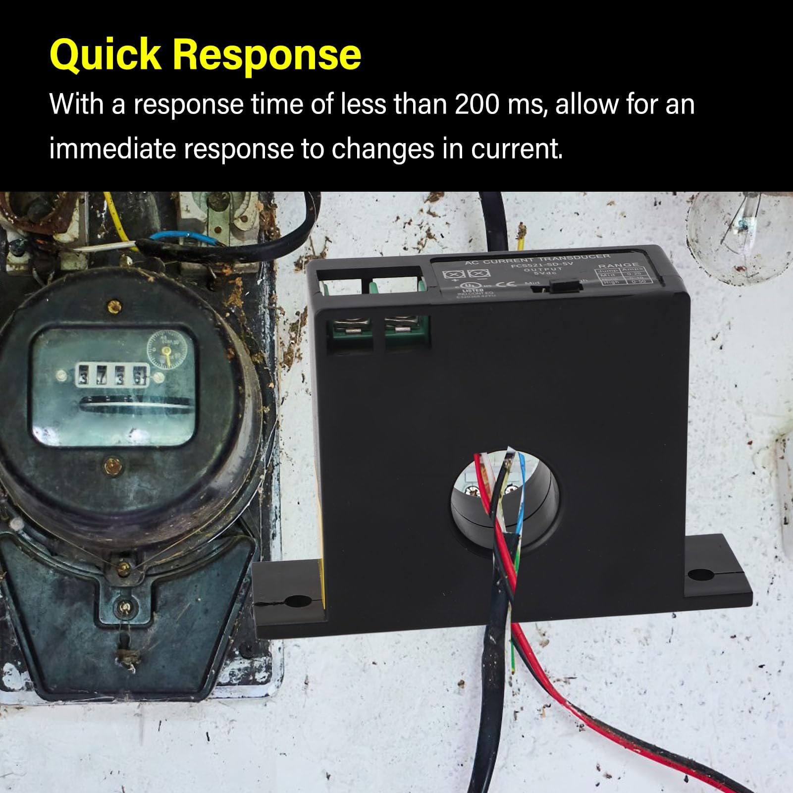 FLEXMAN Current Sensor Transmitter, 4 to 20mA High Accuracy Current Converter for Automatic Control System 0 to 5 to 10V