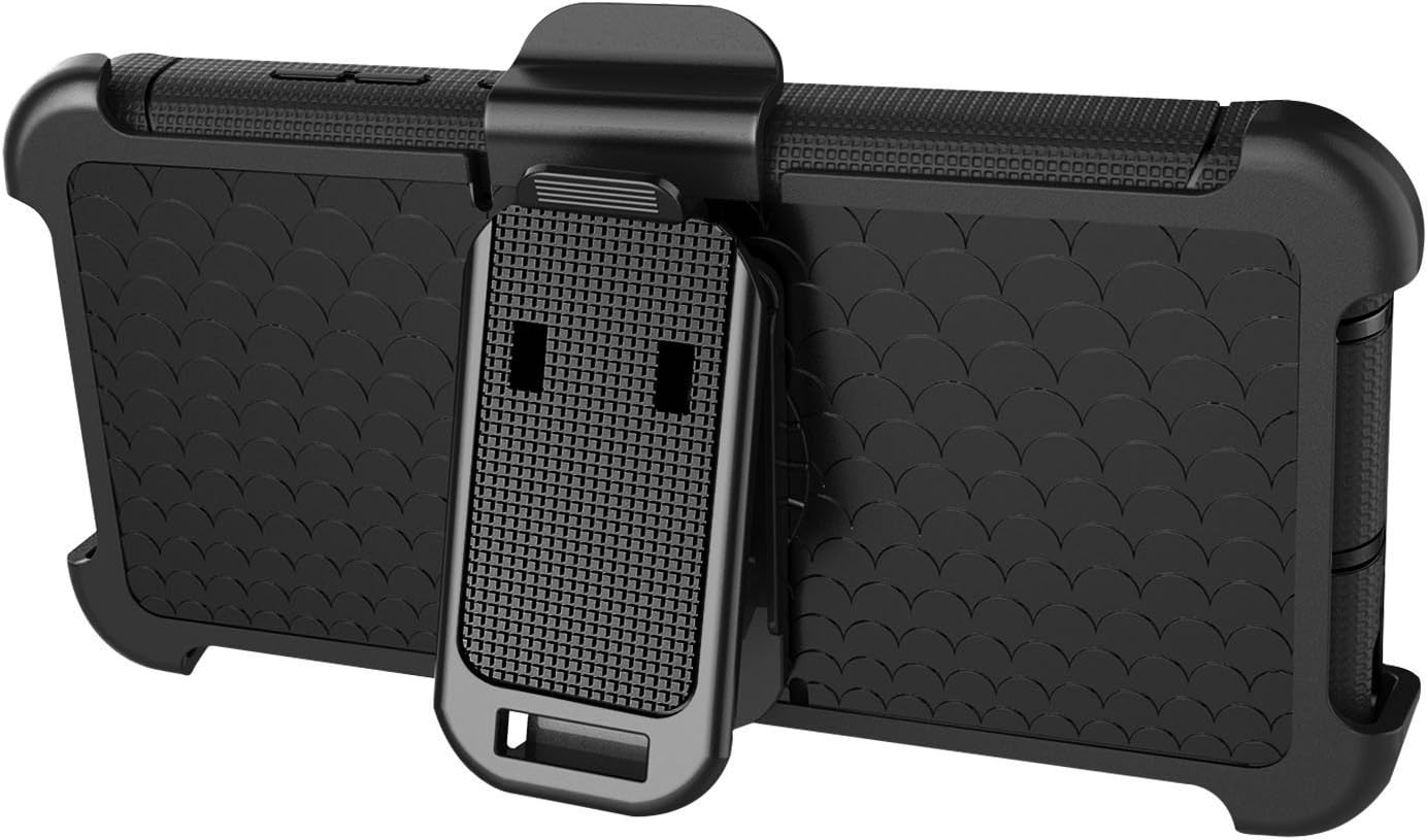 Dailylux Shockproof Case for Samsung Galaxy Note 9, Rugged Heavy Duty Hybrid Holster Rotating Swivel Protective Bumper Kickstand Cover with Belt Clip, Black