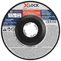 Vista 11 de BOSCH TCWX1S500 - Rueda abrasiva X-LOCK de corte rápido de metal/inoxidable de 5 pulgadas x 0.045 pulgadas, grano 60, compatible con eje de 7/8
